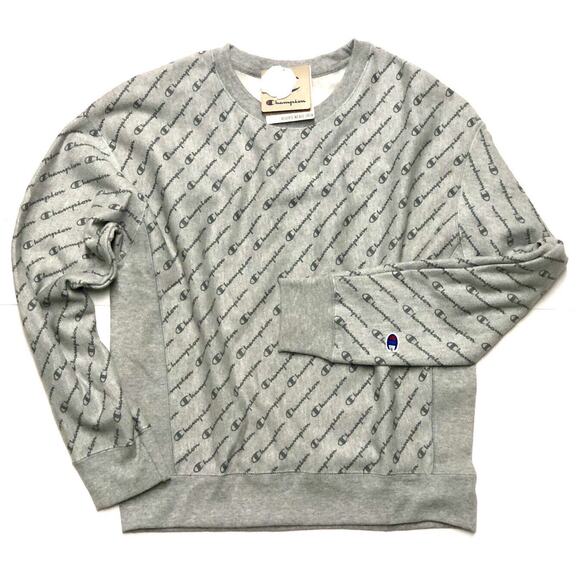Champion Life Tops - Champion Womens Reverse Weave Crew Sweatshirt Sz L Spellout Diagonal Script Lrg